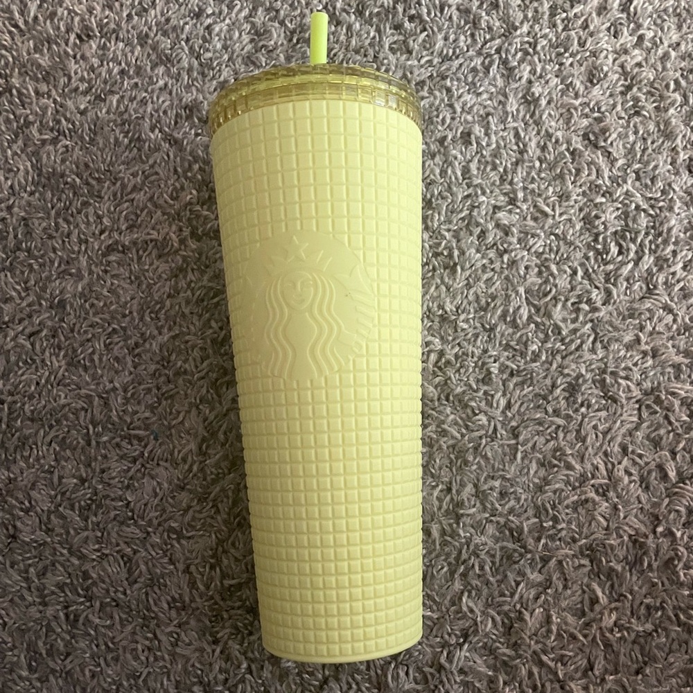 Starbucks Lemon Textured Tumbler with Lid and Straw